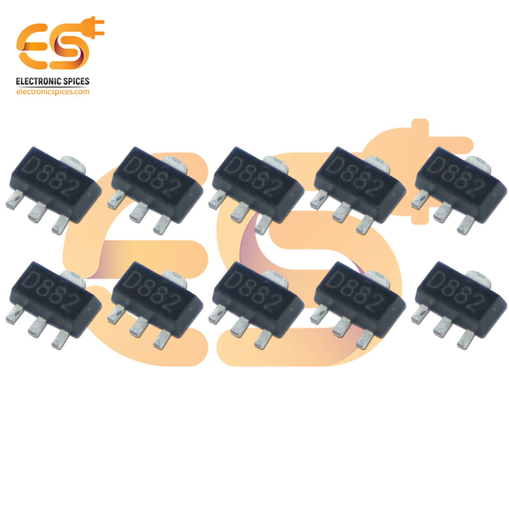D882 NPN Transistor 30V (SOT-89 Package) Pack of 10